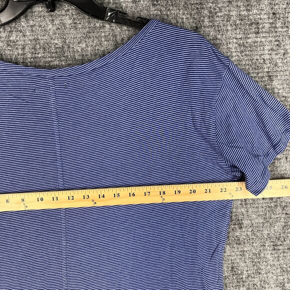 American Eagle Shirt Large Womens Basic‎ Regular Casual Short Sleeve Striped - Picture 7 of 10